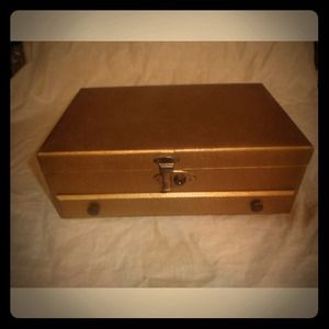 Vintage Gold Jewelry Box