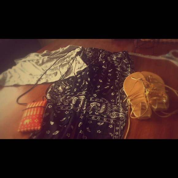 Bandana print loose cotton pants. Never worn