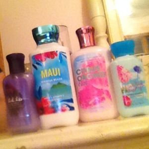 BATH AND BODY WORKS LOTIONS AND A BODY MIST BUNDLE