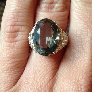 Sterling Silver Stone Ring - 7 1/4