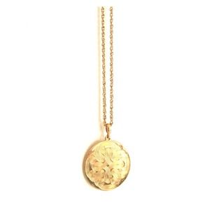 Gold medallion necklace