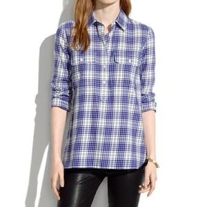 Madewell Market Popover in Bluestem Plaid