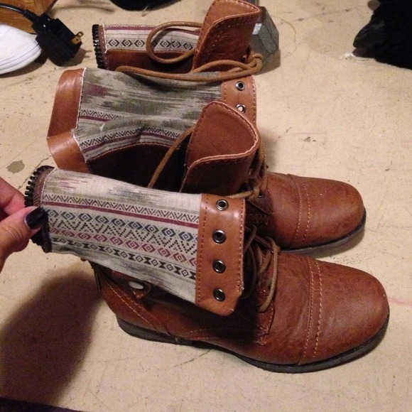 Charlotte Russe brown combat boots