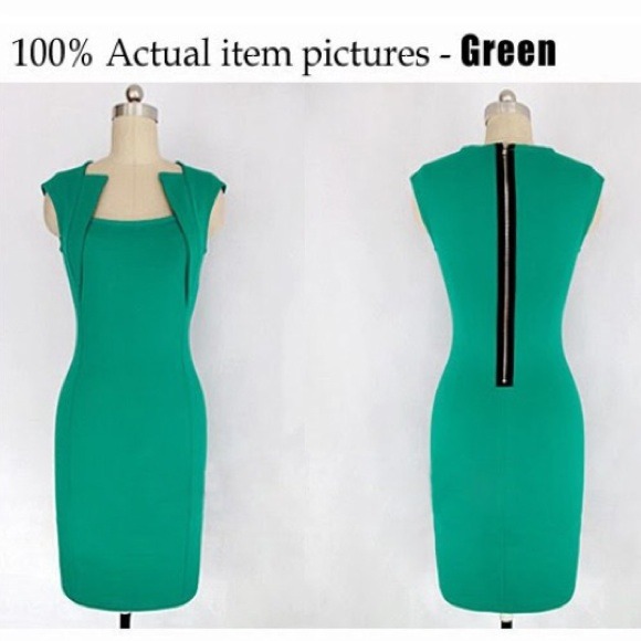 Super Hot Midi Dress in Teal/Green!