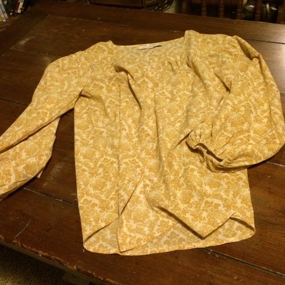 Loft mustard print top