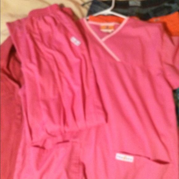 Pink scrub set