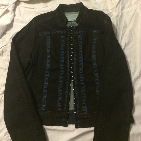 REDUCED!!! Dark Blue jean jacket and skirt - Picture 2 of 5