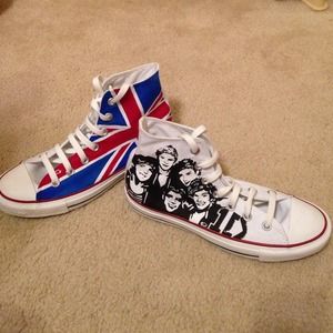 Hand-Painted One Direction Converse High Tops