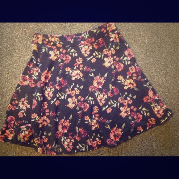 floral skater skirt