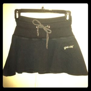 Black Guess cotton flared skirt