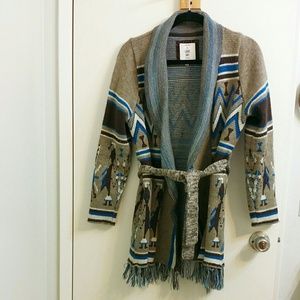Fringed printed jacket