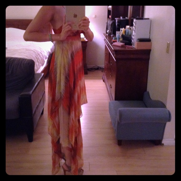 Marciano silk maxi dress