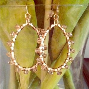 Towne & Reese Livi Earrings in Smokey Quartz