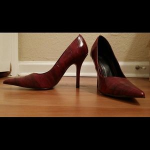 Red Pointed toe heels