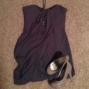 **SOLD** NWT short grey cocktail dress