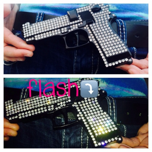 🎃NEW: rhinestone gun belt - -SILVER-GOLD - Picture 2 of 3