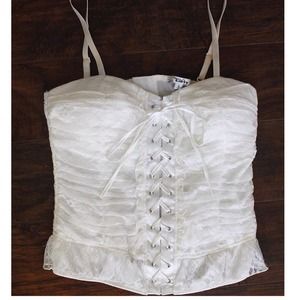 White Lace Corset Top