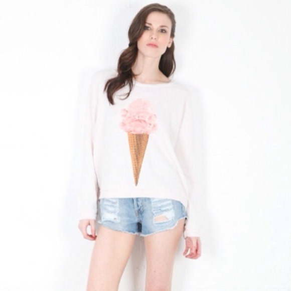 Wildfox Tops - Wildfox Strawberry Ice Cream Jumper