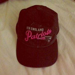 Gray and Pink New England Patriots Cap