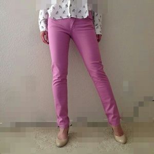 Pink iris legging jeans