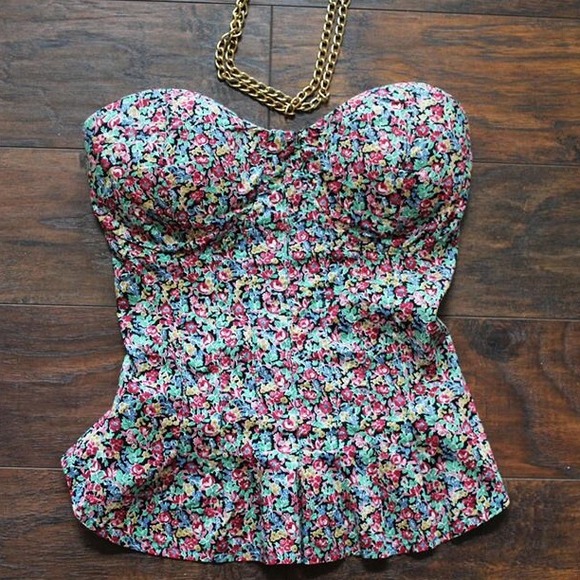 Floral Bustier top