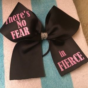 "There's No Fear In Fierce" Cheer Bow