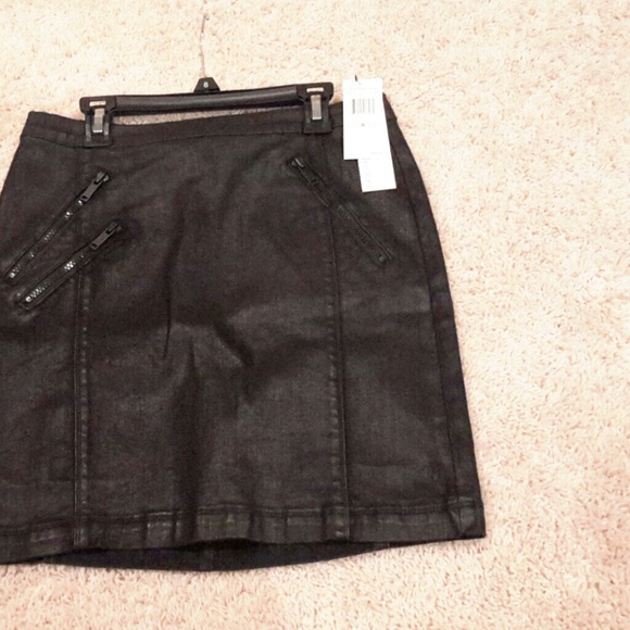 NWT SEXY BLACK STRETCHY DENIM CALVIN KLEIN SKIRT