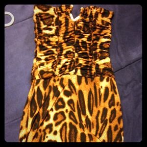 By Michelle D. Mini dress. Leopard!