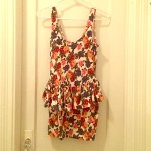Floral Peplum Dress
