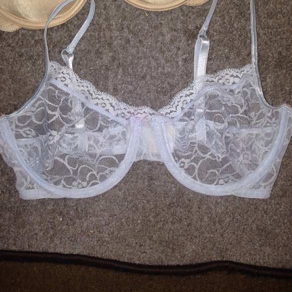 Baby blue lace bra 36C bundle set of 3