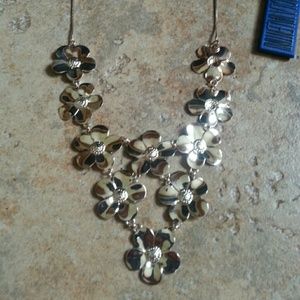 Paola valentini sterling silver flower necklace