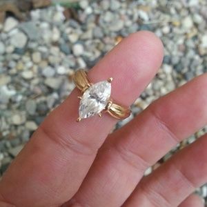 14k gold plated cz ring fabulous