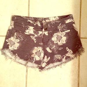 Floral free people cut off shorts, like new!