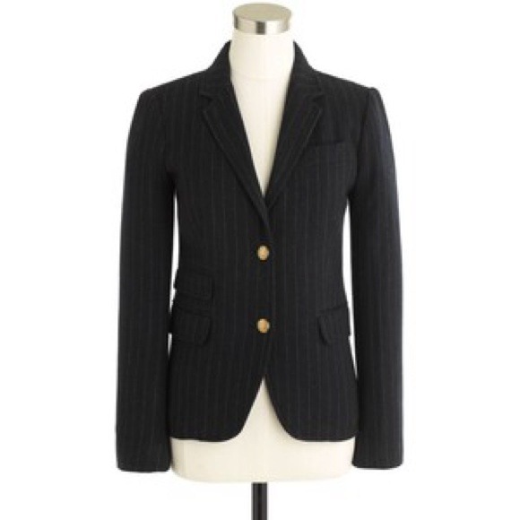 ⛔️SOLD⛔️ NWT J.Crew Schoolboy Blazer chalk stripe - Picture 2 of 2