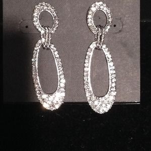 Rhinestone hoop earrings