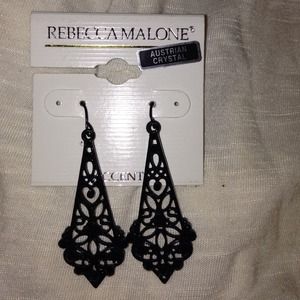 Black dangle earrings