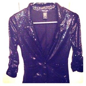 Black sequence blazer