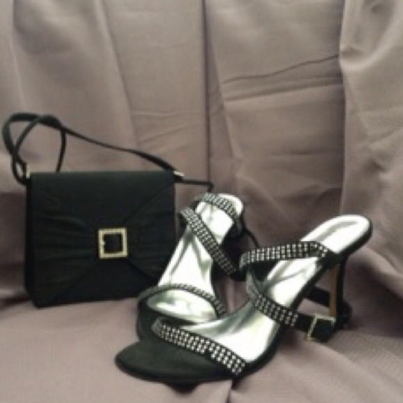 Black ankle strap heels
