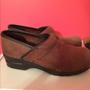 Brown clogs