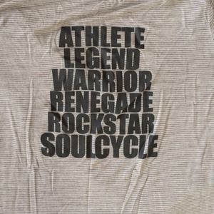 Cute basic grey white stripe tee size L