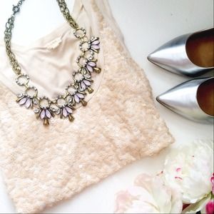 Brand New Pink & Gold statement necklace