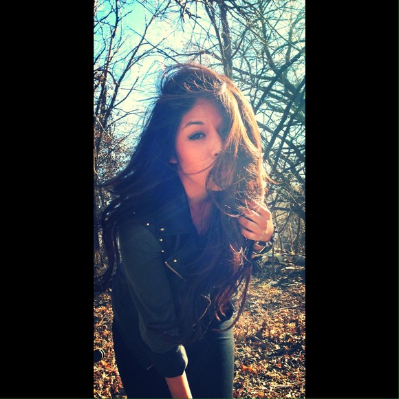 Edgy black and green biker jacket