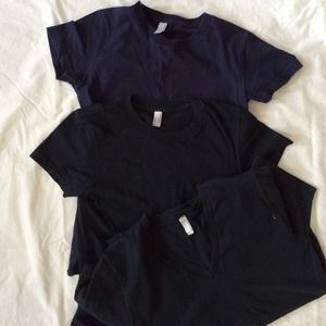 Bundle of 3 American Apparel t shirts