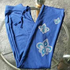 Nwt! Blue embellished sweats