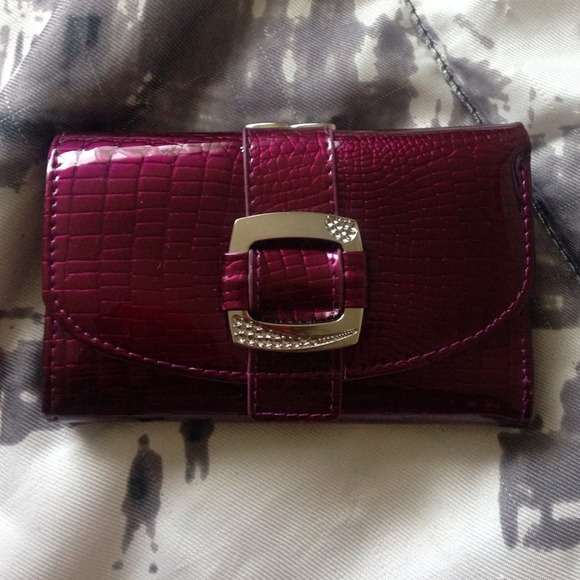 purple snakeskin Wallet