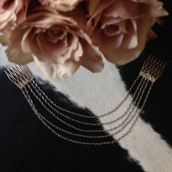 🍃❤️Silver Chain hair piece