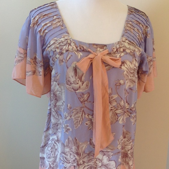 Anthropologie Tops - Floral Silk Top by Lil