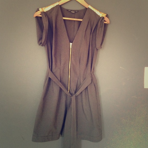 Armani Exchange charcoal grey romper