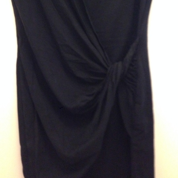 SOLD...Black side twist dress - Picture 2 of 3