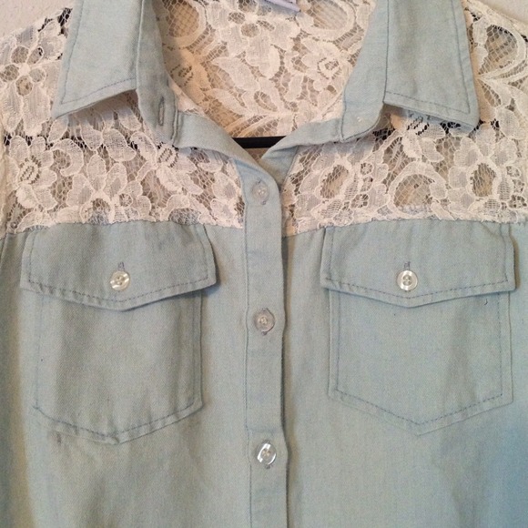 Denim & Lace Top - Picture 2 of 4